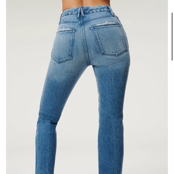 Good American Good Curve High Waist Straight Leg Jeans - Picture 7 of 8
